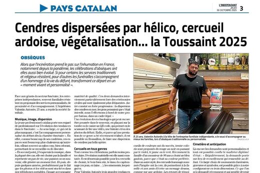 Tendances funéraires 2025 en pays catalan avec les pompes funèbres jf.a autonès